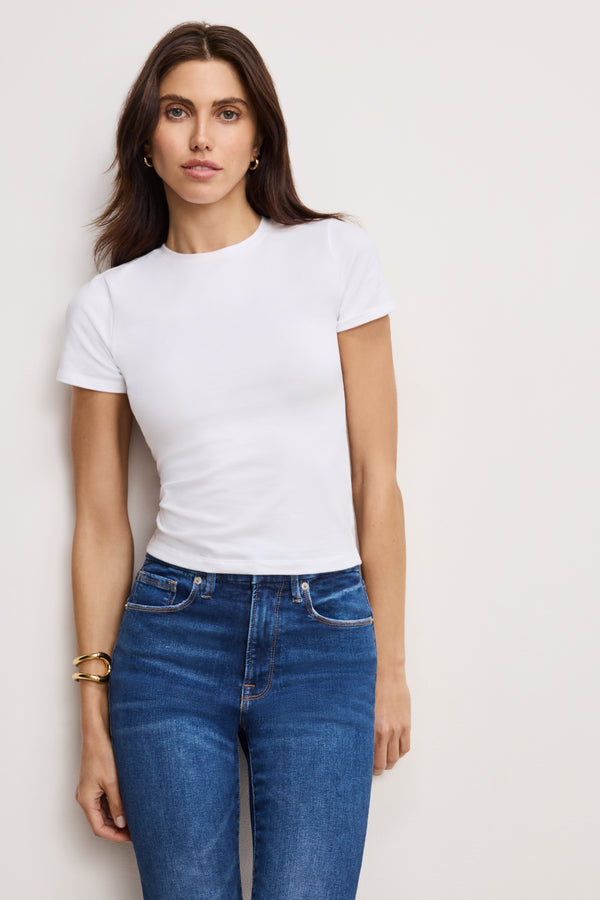 good american SUPER STRETCH BABY TEE