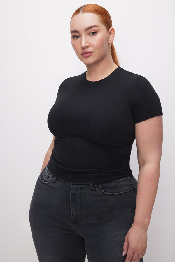 good american SUPER STRETCH BABY TEE