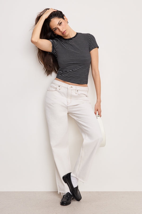 Good American SUPER STRETCH BABY TEE