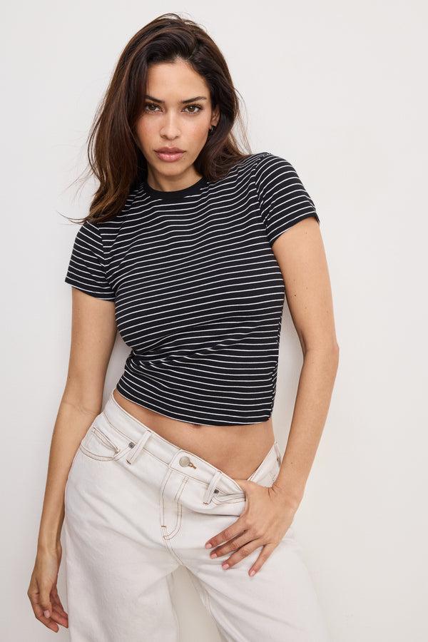 good american SUPER STRETCH BABY TEE