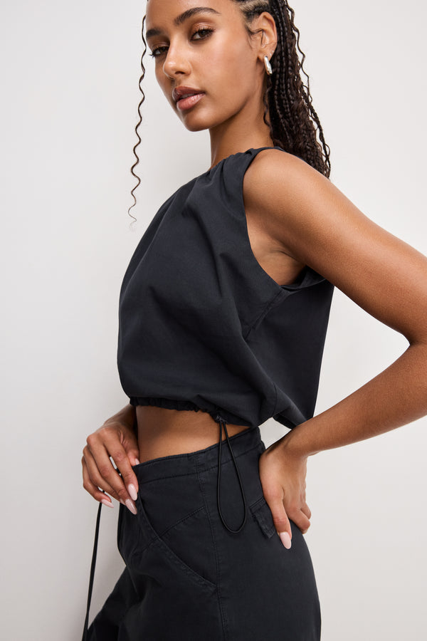 Good American TWILL PARACHUTE BUBBLE TOP