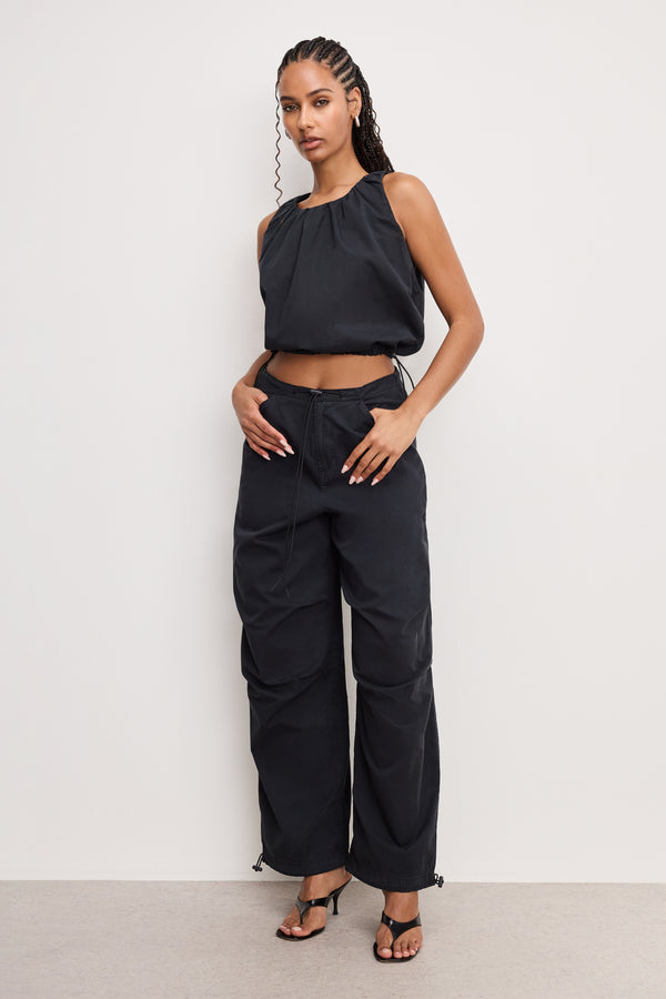 Good American TWILL PARACHUTE BUBBLE TOP