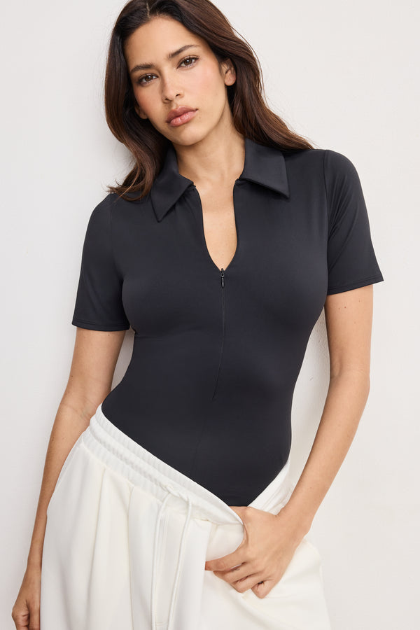 good american WEIGHTLESS SCUBA COLLARED BODYSUIT