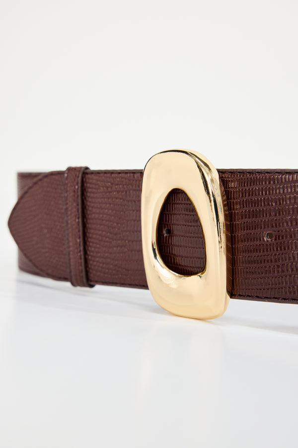 Good American WIDE OVAL BUCKLE BELT