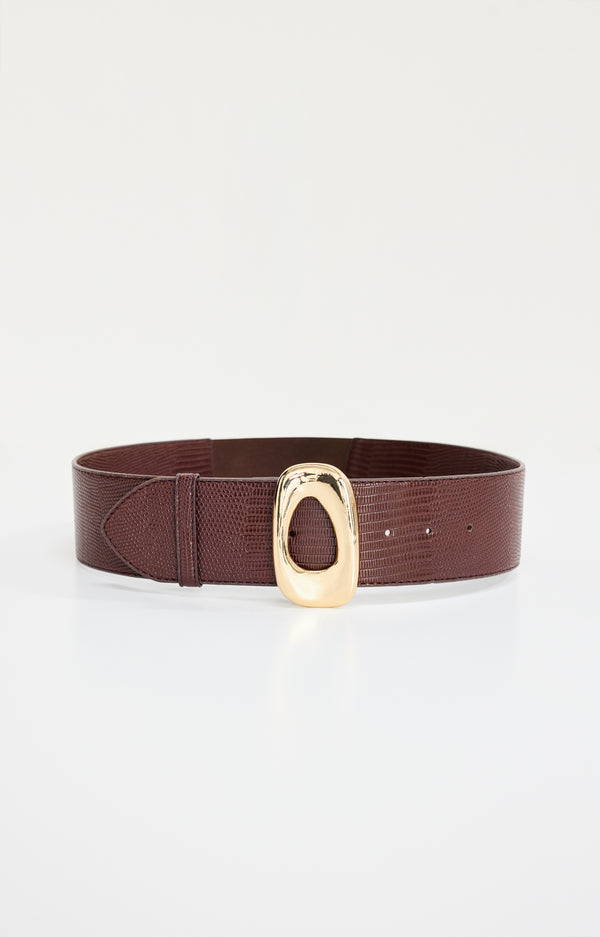 good american WIDE OVAL BUCKLE BELT