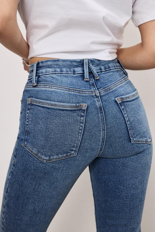 Good American GOOD PETITE STRAIGHT COMPRESSION JEANS