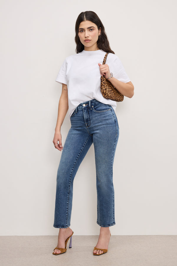 Good American GOOD PETITE STRAIGHT COMPRESSION JEANS