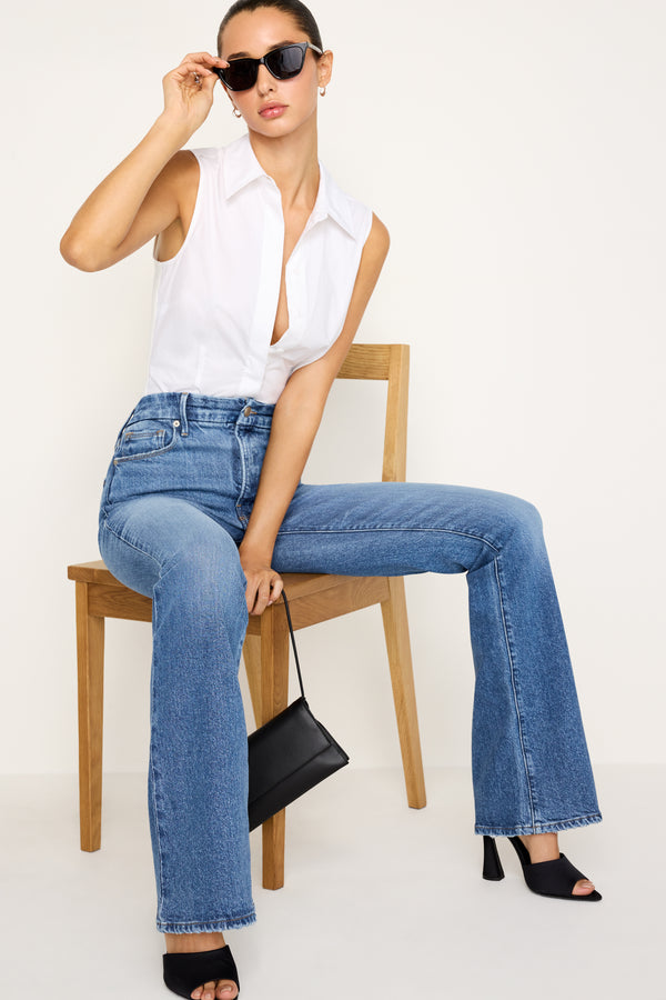 Good American SOFT-TECH GOOD CLASSIC SLIM BOOTCUT JEANS