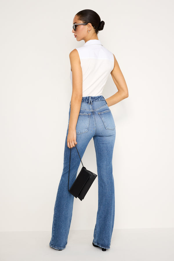 Good American SOFT-TECH GOOD CLASSIC SLIM BOOTCUT JEANS
