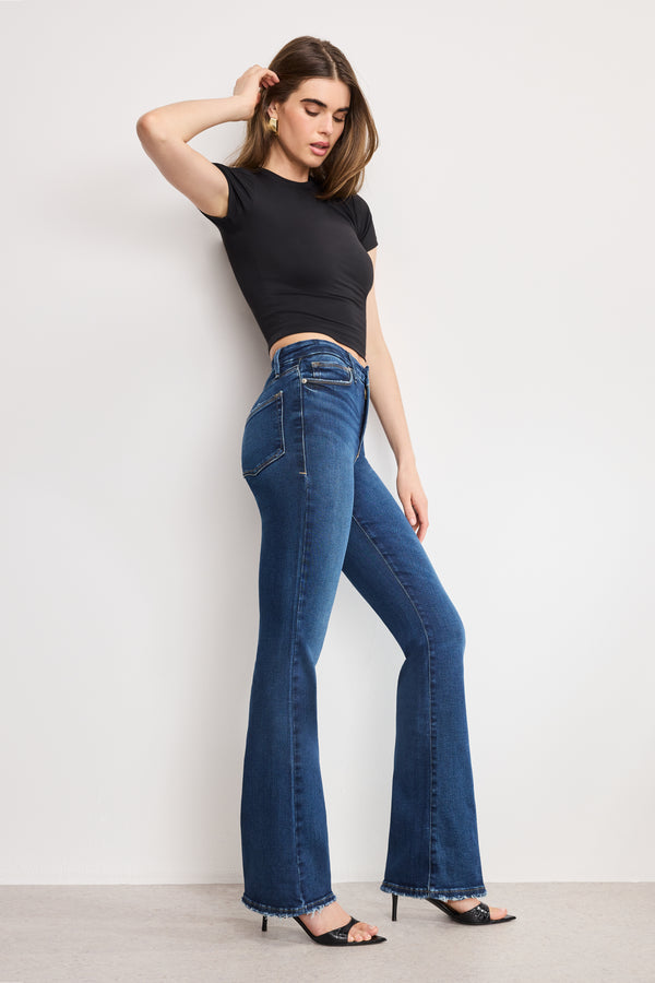 good american SOFT TECH GOOD CLASSIC SLIM BOOTCUT JEANS
