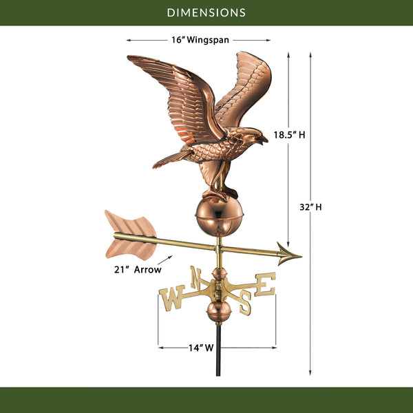 Good Directions 16" Wingspan Eagle Cottage Weathervane