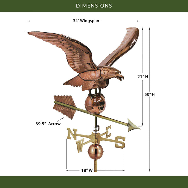 Good Directions 34" Smithsonian Eagle Estate Weathervane
