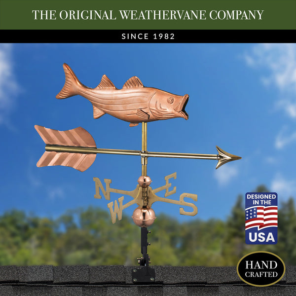Good Directions Bass With Arrow Cottage Weathervane