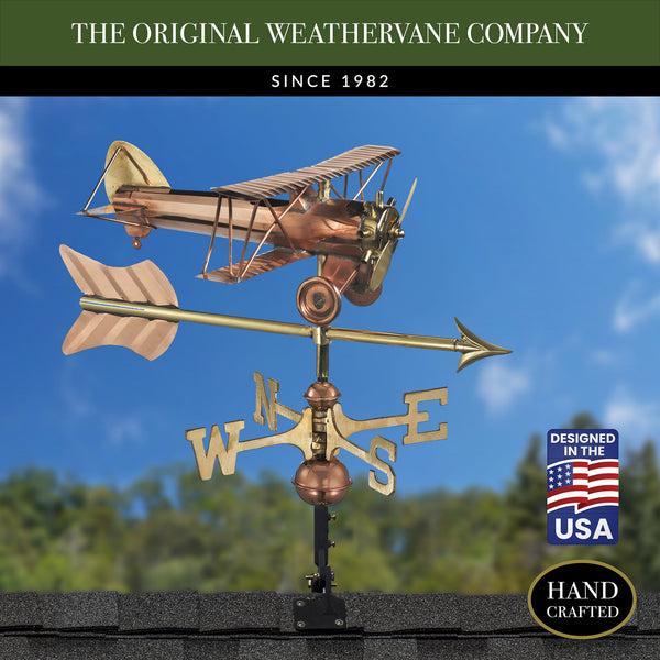 Good Directions Biplane With Arrow Cottage Weathervane