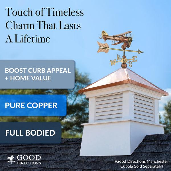 Good Directions Biplane With Arrow Cottage Weathervane