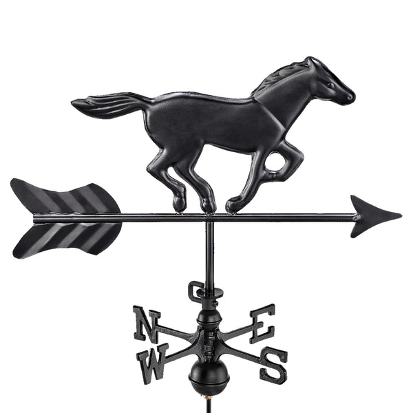 Good Directions Black Aluminum Horse Cottage Weathervane