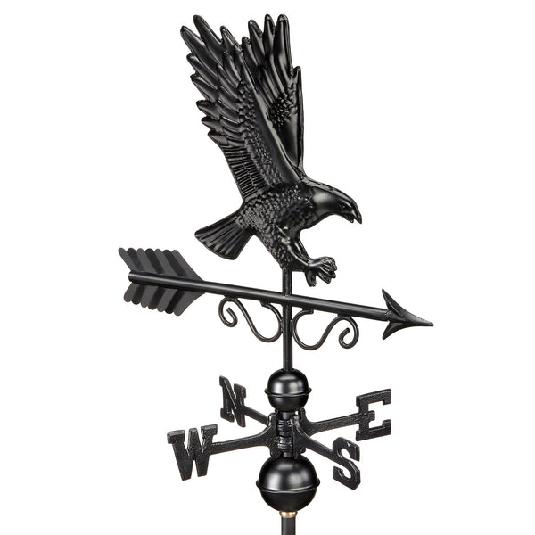 good directions Black Aluminum Majestic Eagle Standard Weathervane
