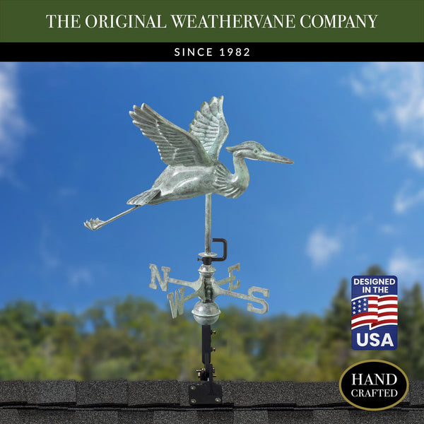 Good Directions Blue Verde Blue Heron Cottage Weathervane