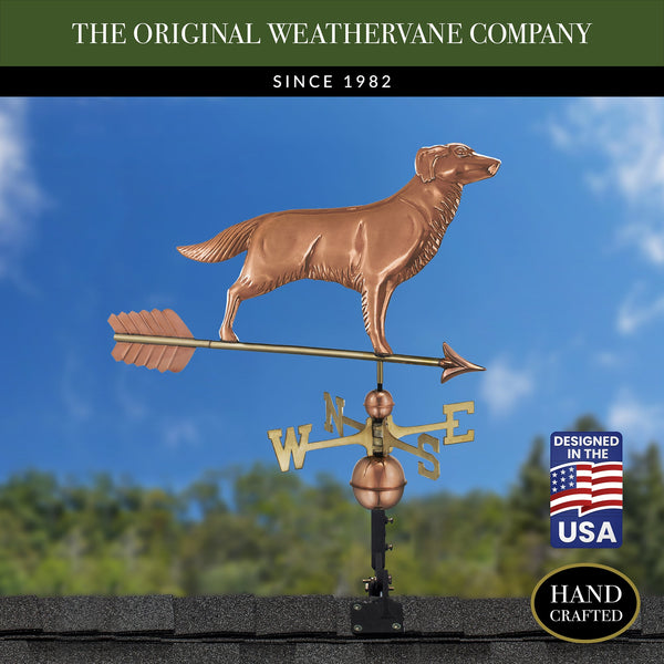 Good Directions Golden Retriever Weathervane With Arrow