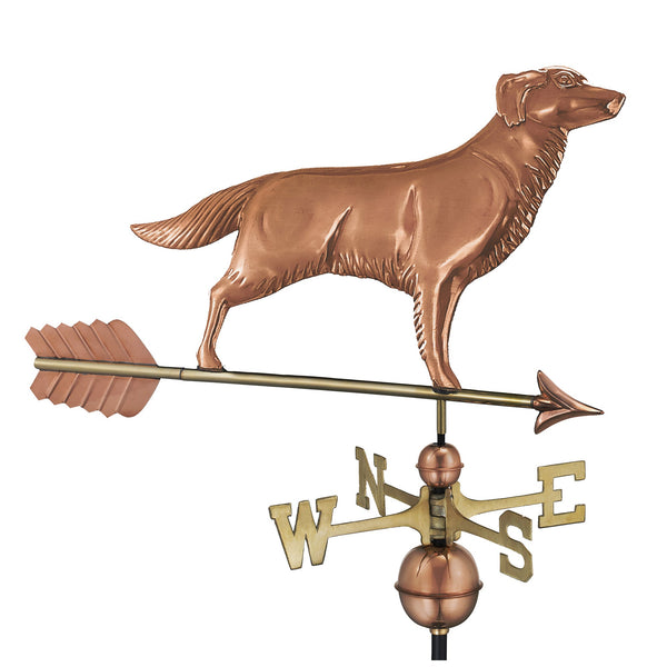 good directions Golden Retriever Weathervane with Arrow