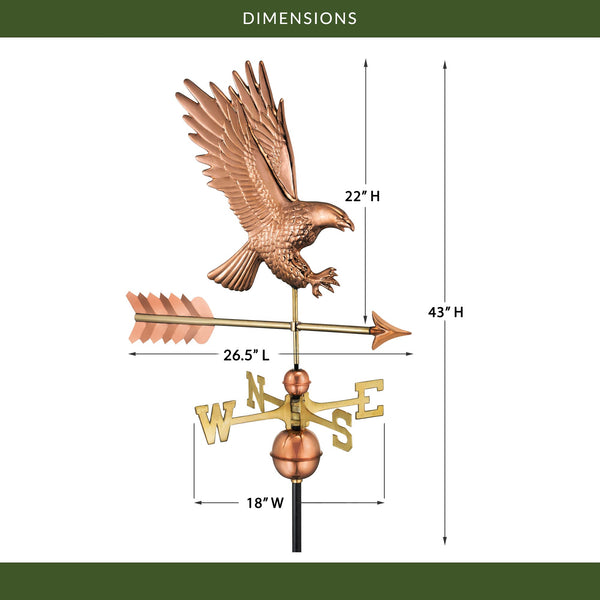 Good Directions American Bald Eagle Weathervane