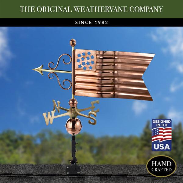 Good Directions American Flag Weathervane