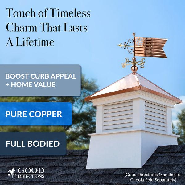 Good Directions American Flag Weathervane