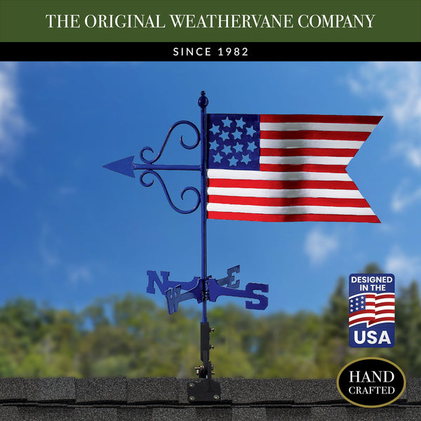 Good Directions Americana Flag Cottage Weathervane