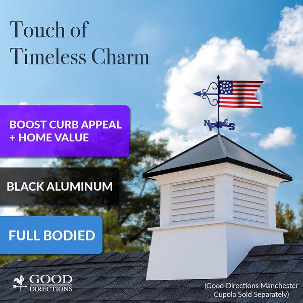 Good Directions Americana Flag Cottage Weathervane