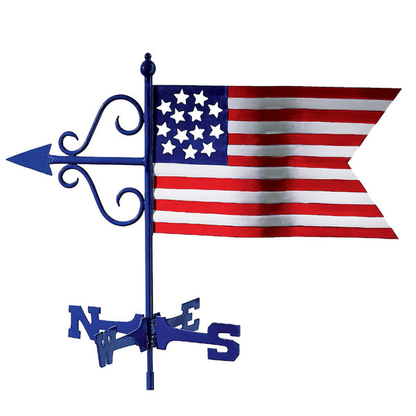good directions Americana Flag Cottage Weathervane