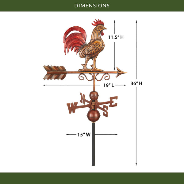 Good Directions Bantam Red Rooster Weathervane