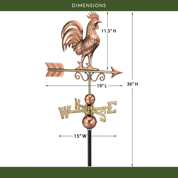good Directions Bantam Rooster Weathervane