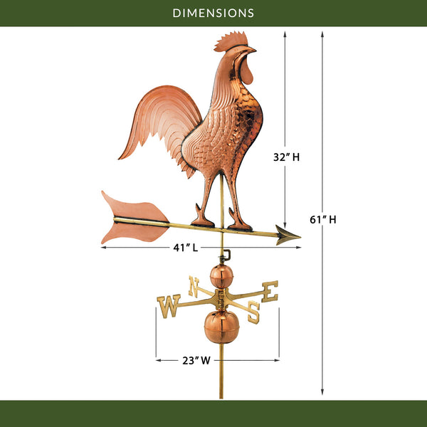 Good Directions Barn Rooster Weathervane