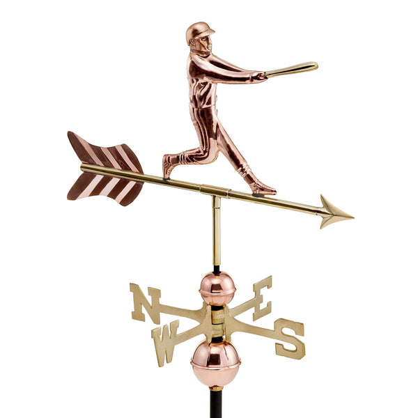 good directions Baseball Player Copper Weathervane