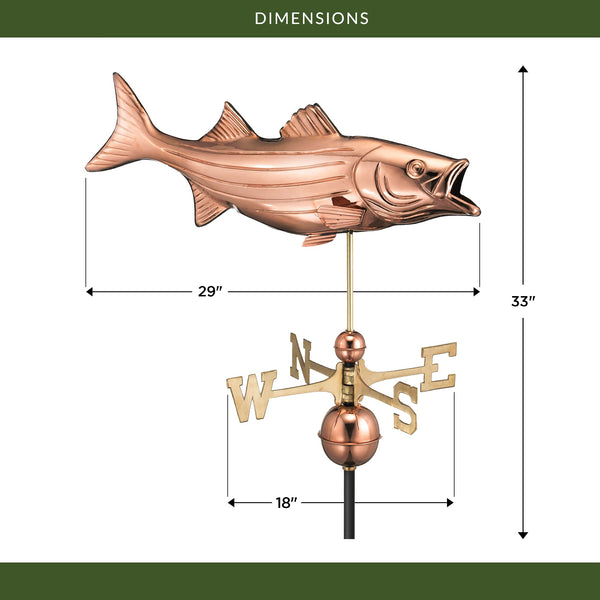 Good Directions Bass Weathervane