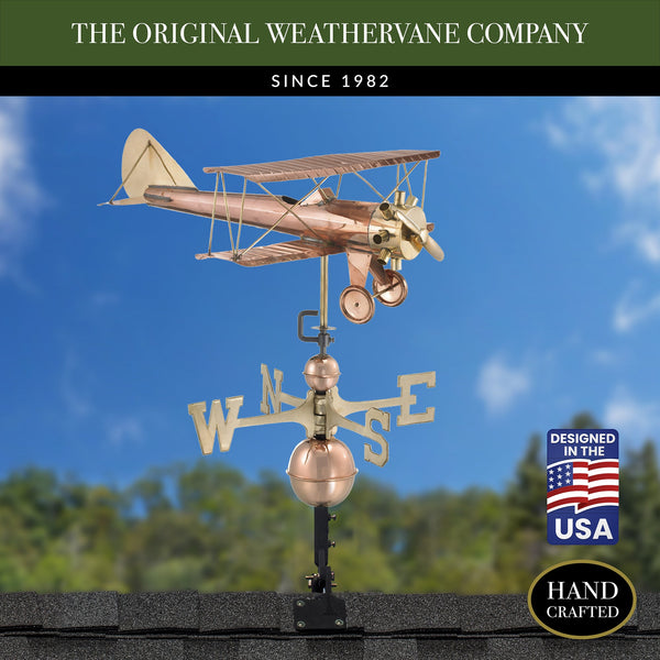 Good Directions Biplane Weathervane