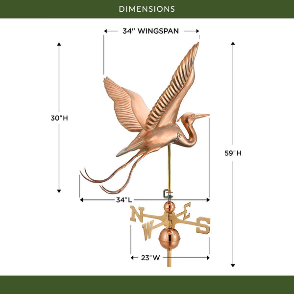 Good Directions Blue Heron Estate Weathervane