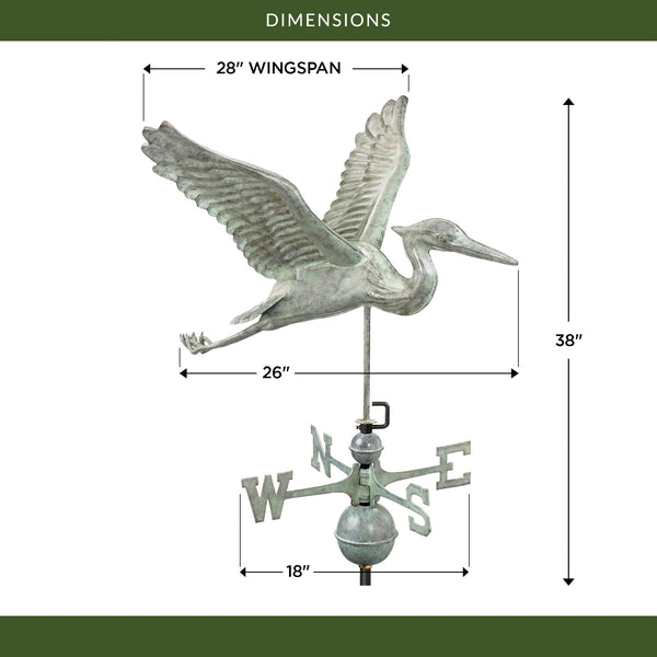 Good Directions Blue Heron Weathervane
