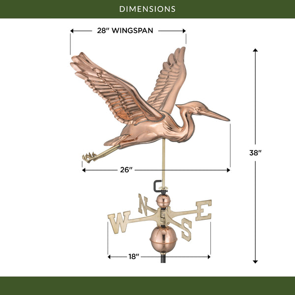 Good Directions Blue Heron Weathervane
