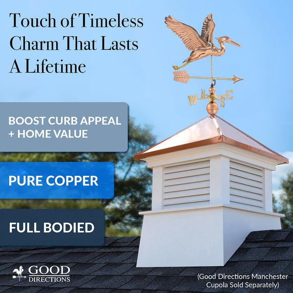 Good Directions Blue Heron With Arrow Weathervane