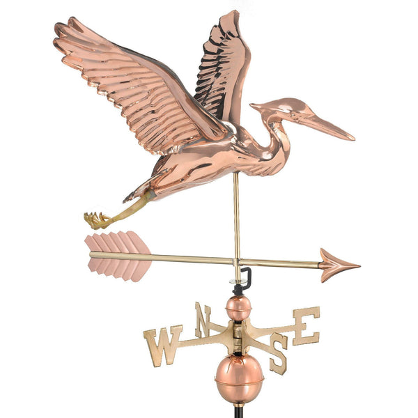 good directions Blue Heron with Arrow Weathervane