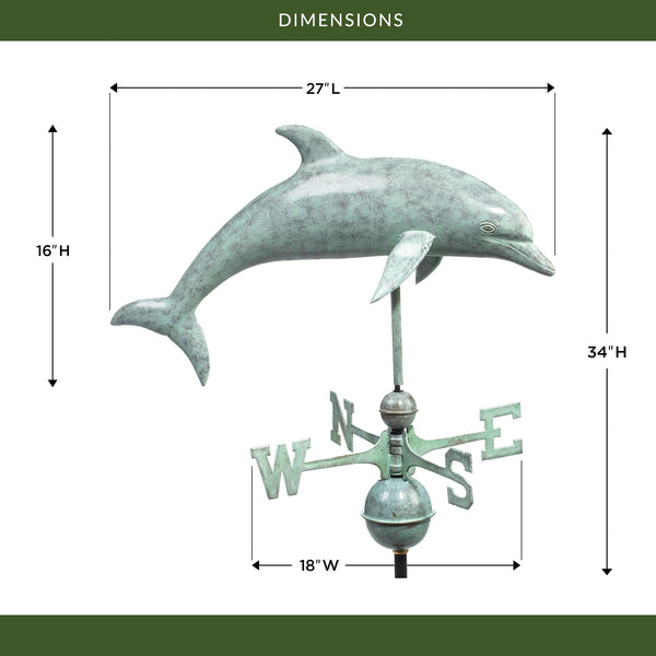 Good Directions Dolphin Weathervane