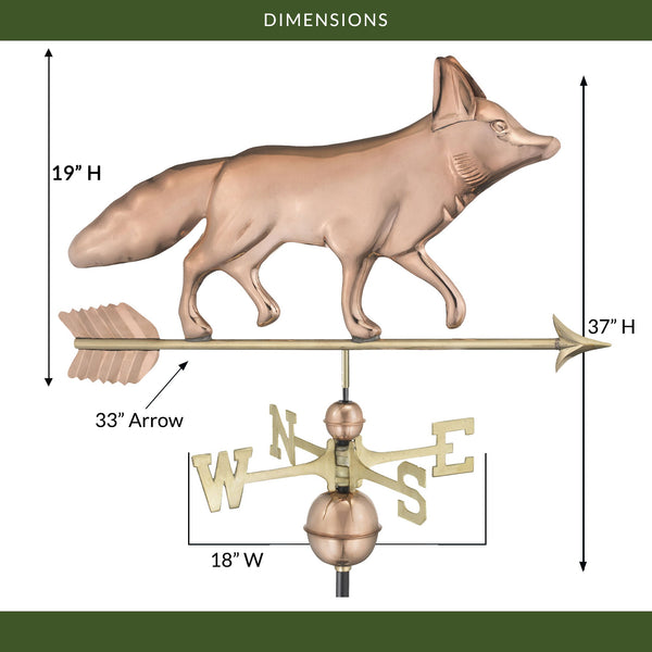 Good Directions Fox Weathervane