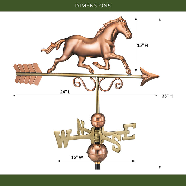 Good Directions Galloping Horse Weathervane