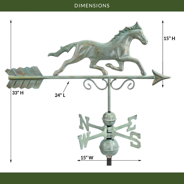 Good Directions Galloping Horse Weathervane