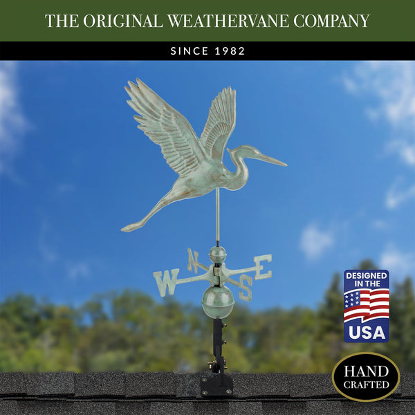 Good Directions Graceful Blue Heron Weathervane