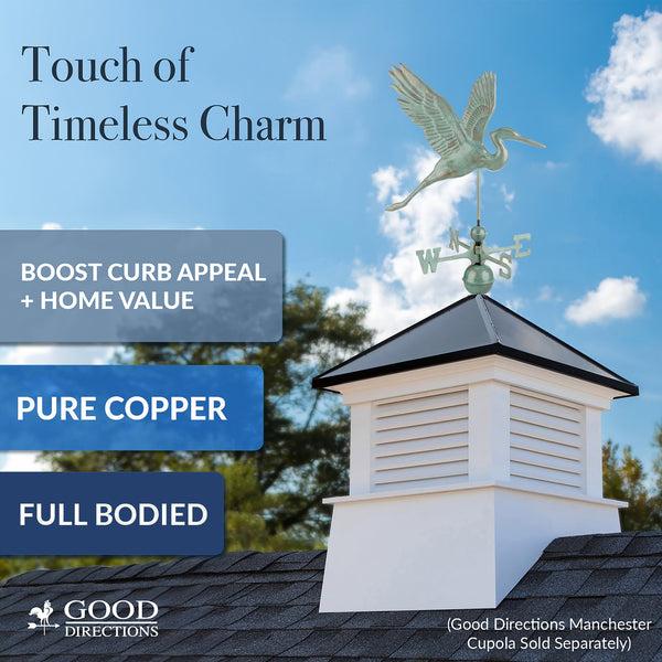 Good Directions Graceful Blue Heron Weathervane