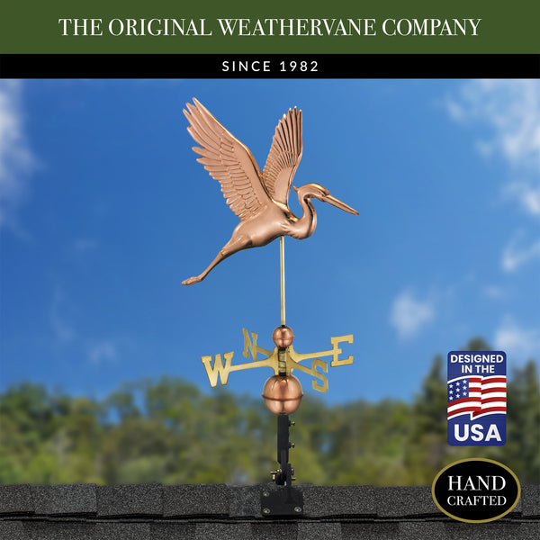 Good Directions Graceful Blue Heron Weathervane