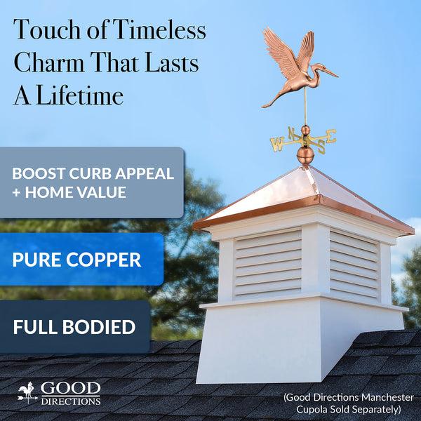 Good Directions Graceful Blue Heron Weathervane