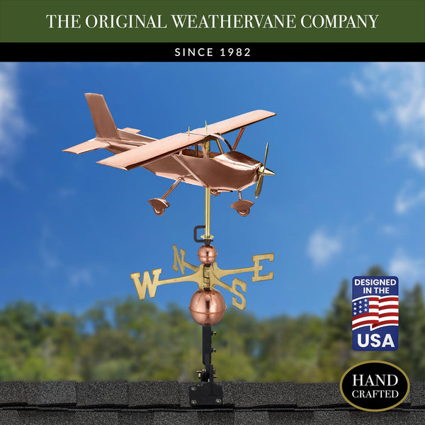 Good Directions High Wing Plane Weathervane